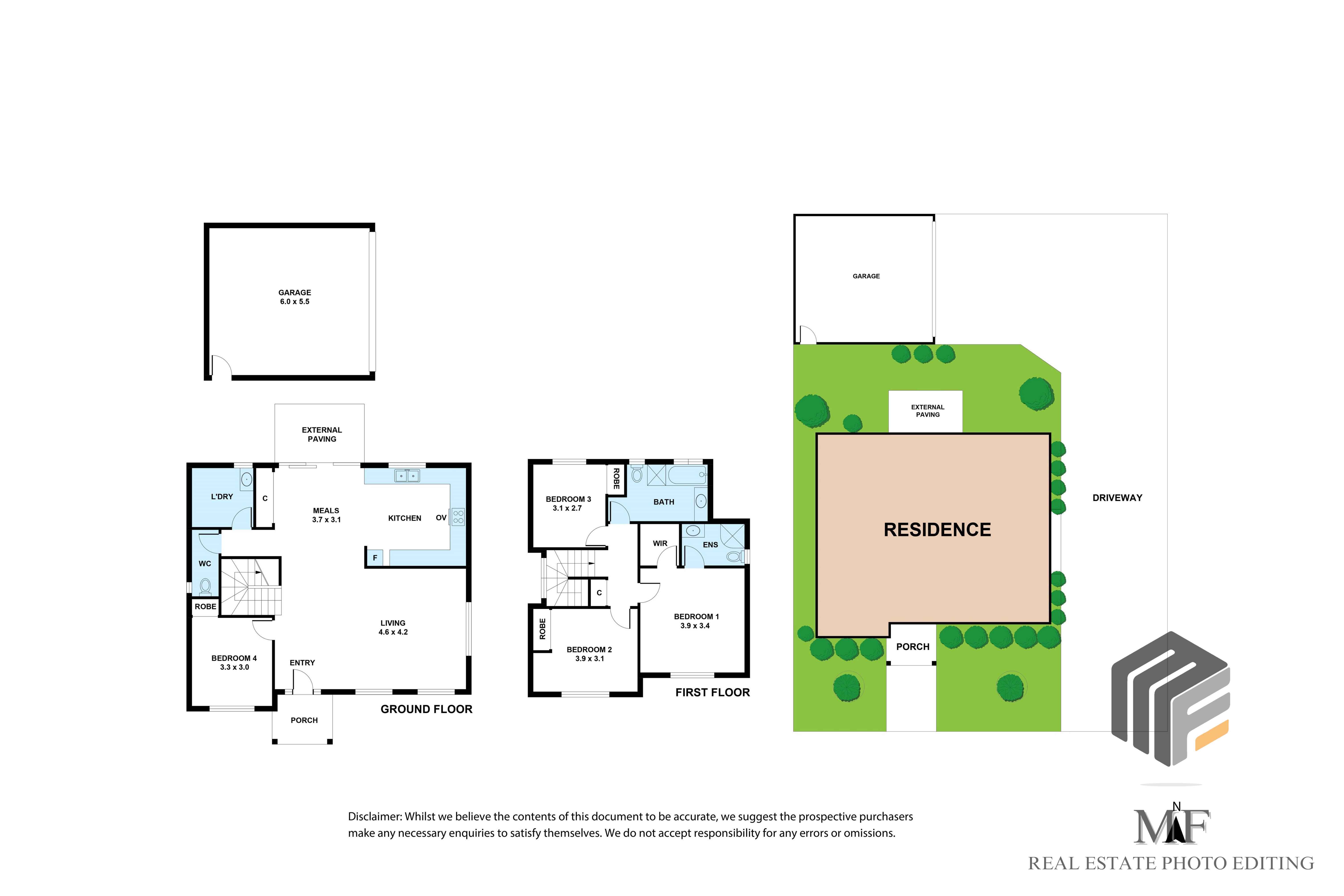 2D FULL COLOR FLOOR PLAN